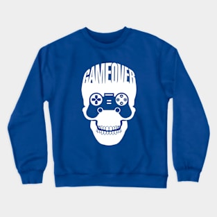 Game Over Skull Video Game Design Crewneck Sweatshirt